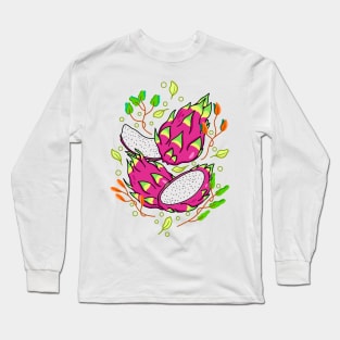 Dragon Fruit Floral Long Sleeve T-Shirt